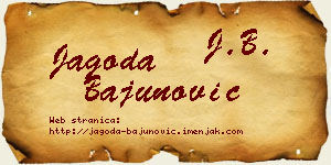 Jagoda Bajunović vizit kartica